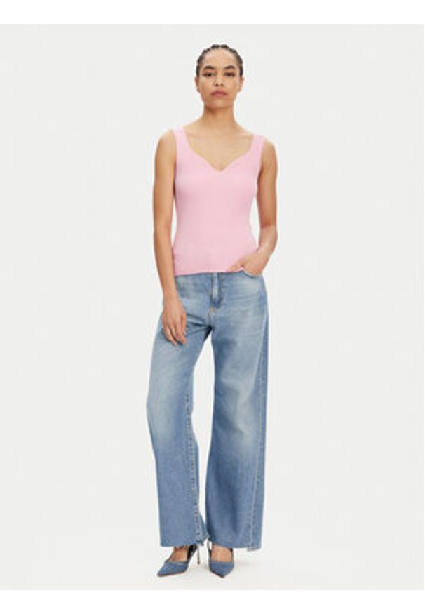 Vero Moda Top Willow 10326450 Różowy Slim Fit. Kolor: różowy. Materiał: wiskoza