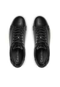 Calvin Klein Sneakersy Clean Cup Lace Up Nano Mono Mix HW0HW01592 Czarny. Kolor: czarny. Materiał: skóra