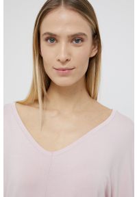 Calvin Klein Underwear Longsleeve piżamowy kolor różowy. Kolor: różowy. Materiał: dzianina. Długość: długie