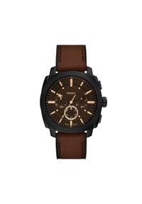 Fossil Zegarek Machine Chronograph FS6101 Brązowy. Kolor: brązowy