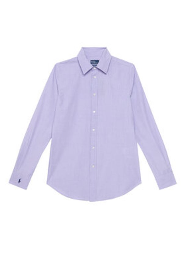 Polo Ralph Lauren Koszula 211941509003 Fioletowy Slim Fit. Typ kołnierza: polo. Kolor: fioletowy. Materiał: bawełna