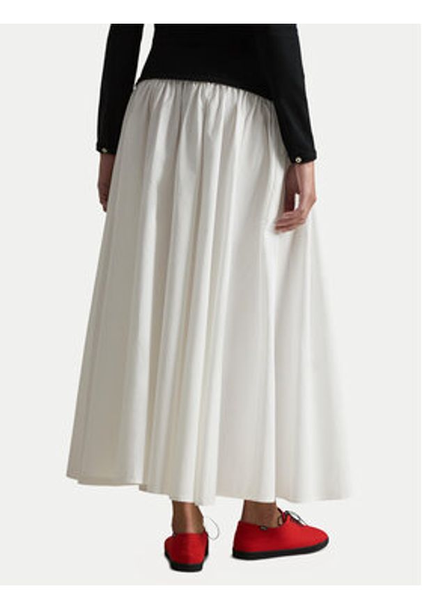 Polo Ralph Lauren Spódnica trapezowa 211A96329002 Biały Regular Fit. Kolor: biały. Materiał: bawełna