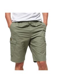 Spodenki turystyczne męskie Superdry World Wide Cargo. Kolor: zielony. Materiał: bawełna, elastan. Długość: krótkie. Sezon: lato #1