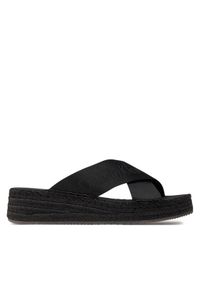 Calvin Klein Jeans Espadryle Sporty Wedge Rope Sandal Mr YW0YW01364 Czarny. Kolor: czarny. Materiał: materiał. Styl: sportowy