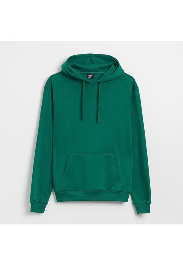House - Bluza z kapturem regular fit zielona - Zielony. Typ kołnierza: kaptur. Kolor: zielony