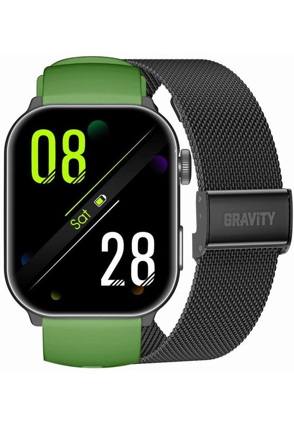 Gravity - SMARTWATCH UNISEX GRAVITY GT28-4 - ROZMOWY BLUETOOTH, DODATKOWY PASEK (sg037d). Rodzaj zegarka: smartwatch