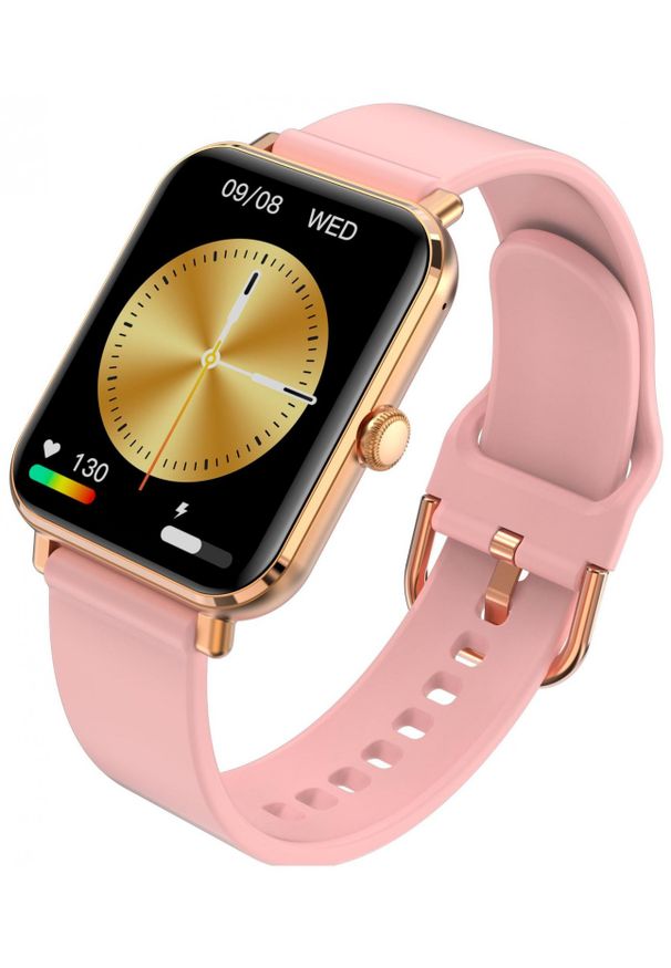 GARETT - Smartwatch Garett GRC Classic złoty. Rodzaj zegarka: smartwatch. Kolor: złoty. Materiał: guma. Styl: sportowy, biznesowy, klasyczny