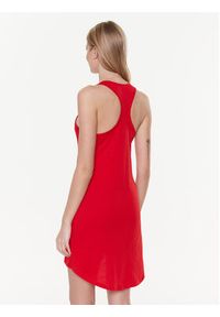 Guess Sukienka plażowa Logo E3GP03 JA914 Czerwony Regular Fit. Okazja: na plażę. Kolor: czerwony. Materiał: bawełna #3