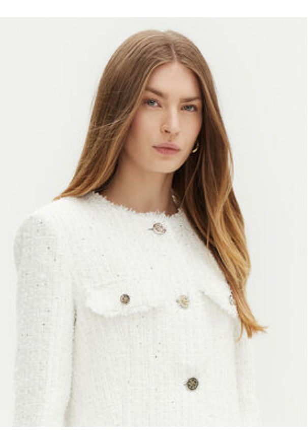 Guess Płaszcz przejściowy W5RL20 WGVS2 Biały Regular Fit. Kolor: biały. Materiał: syntetyk
