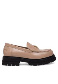 Badura Loafersy PAOLA-112890 Beżowy. Kolor: beżowy. Materiał: lakier, skóra