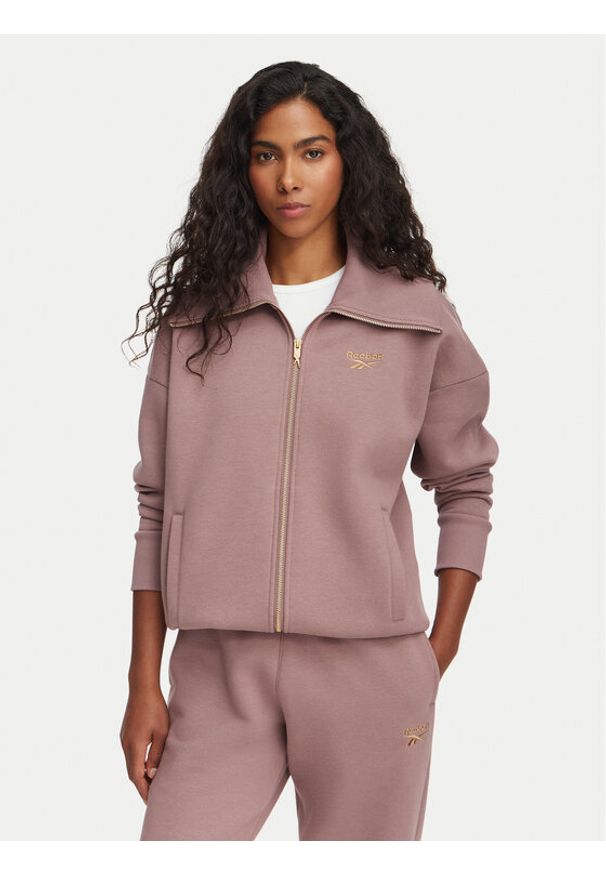 Reebok Bluza Eleonora RK25689CCW Brązowy Regular Fit. Kolor: brązowy. Materiał: bawełna
