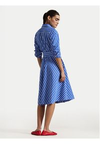 Polo Ralph Lauren Sukienka koszulowa 211891428004 Niebieski Regular Fit. Typ kołnierza: polo. Kolor: niebieski. Materiał: bawełna. Typ sukienki: koszulowe #4