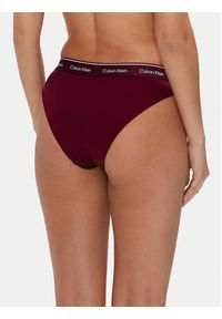 Calvin Klein Swimwear Dół od bikini KW0KW02428 Bordowy. Kolor: czerwony. Materiał: syntetyk #4