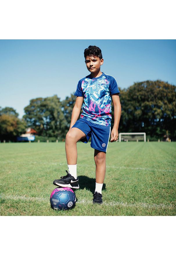 CHAMPIONS LEAGUE - Koszulka piłkarska dla dzieci Champions League. Kolor: niebieski. Sport: piłka nożna