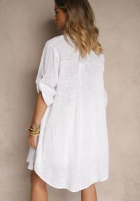 Renee - Biała Koszula Oversize z Bawełny Saviorelle. Okazja: na co dzień. Kolor: biały. Materiał: bawełna. Styl: elegancki, casual #3