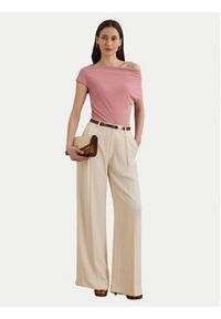 Lauren Ralph Lauren - LAUREN RALPH LAUREN Bluzka 2,00964E+11 Różowy Slim Fit. Kolor: różowy. Materiał: syntetyk #4
