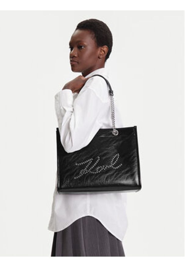 Karl Lagerfeld - KARL LAGERFELD Torebka A3W30031 Czarny. Kolor: czarny. Materiał: skórzane