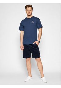 HUF T-Shirt Essentials TS00509 Granatowy Regular Fit. Kolor: niebieski. Materiał: bawełna