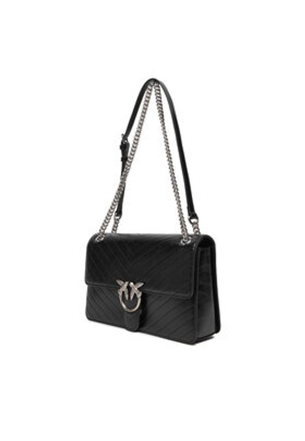 Pinko - PINKO Torebka Love One Light Classic AI 25-26 PLTT 106174 A2JC Czarny. Kolor: czarny. Materiał: skórzane
