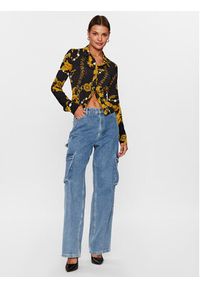 Versace Jeans Couture Koszula 75HAL213 Czarny Slim Fit. Kolor: czarny. Materiał: wiskoza #5