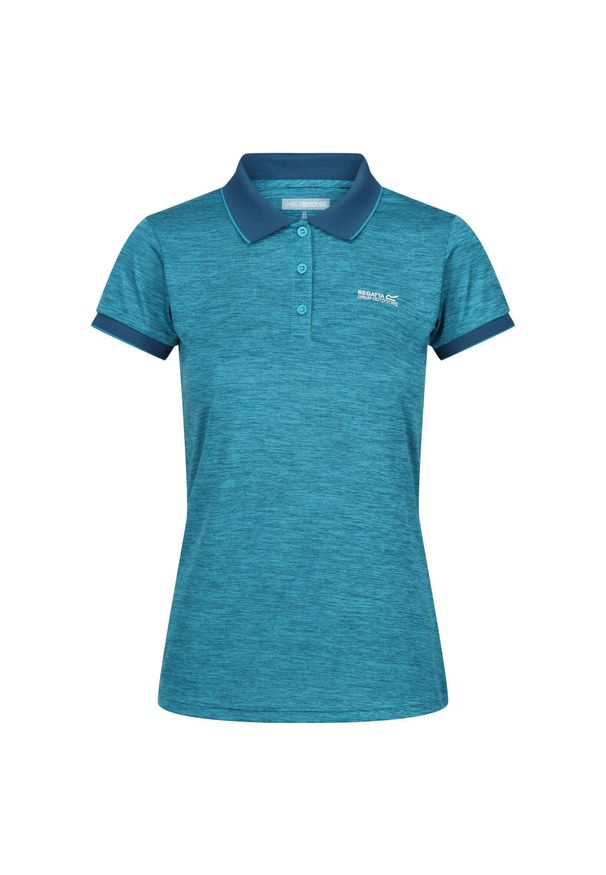 Regatta - Damska Koszulka Polo Remex II. Typ kołnierza: polo. Kolor: niebieski, zielony, wielokolorowy. Styl: sportowy