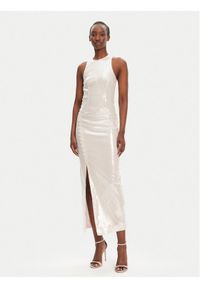 ROTATE Sukienka wieczorowa 113738800 Écru Slim Fit. Materiał: syntetyk. Styl: wizytowy #1