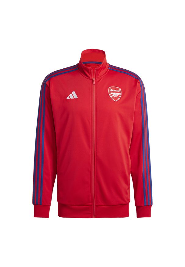 Adidas - Kurtka z dresu Arsenal DNA 2024/25. Kolor: czerwony. Materiał: dresówka. Sport: piłka nożna