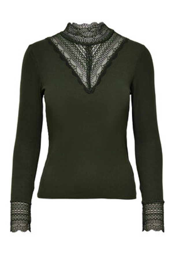 only - ONLY Bluzka 15207788 Zielony Stretch Fit. Kolor: zielony. Materiał: wiskoza