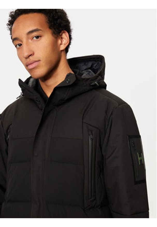 BOSS Płaszcz zimowy 50515113 Czarny Regular Fit. Kolor: czarny. Materiał: syntetyk. Sezon: zima