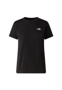 Koszulka damska The North Face Evolution Simple Dome 0A8FX7JK31 - czarna. Kolor: czarny. Materiał: poliester, bawełna. Długość rękawa: krótki rękaw. Długość: krótkie. Wzór: nadruk #1