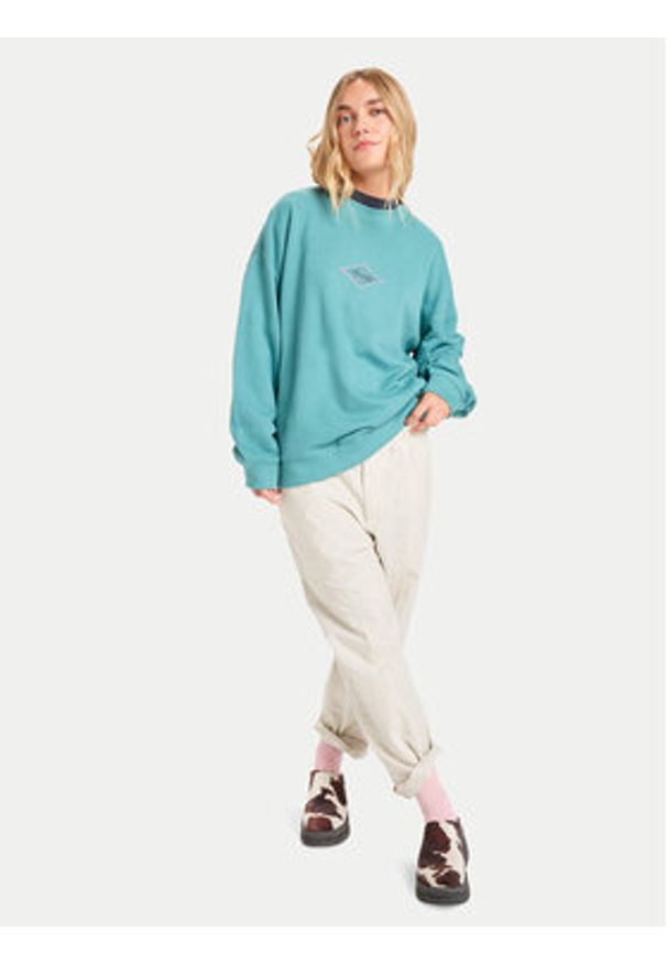 Quiksilver Bluza EQWFT03188 Niebieski Oversize. Kolor: niebieski. Materiał: bawełna