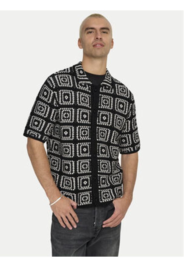Only & Sons Koszula Bart 22033329 Czarny Relaxed Fit. Kolor: czarny. Materiał: bawełna