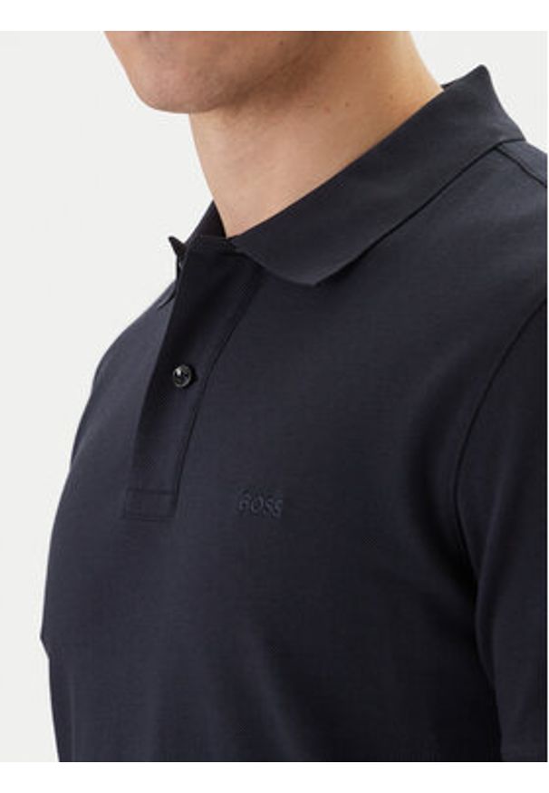 BOSS Polo Pallas 50553564 Granatowy Regular Fit. Typ kołnierza: polo. Kolor: niebieski. Materiał: bawełna