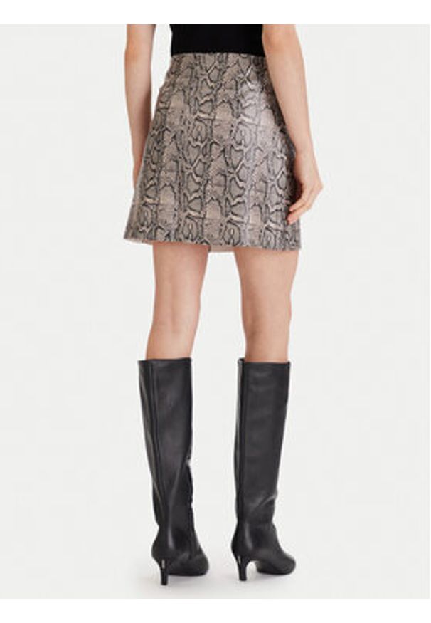 Vero Moda Spódnica z imitacji skóry Nelly 10336982 Beżowy Slim Fit. Kolor: beżowy. Materiał: skóra