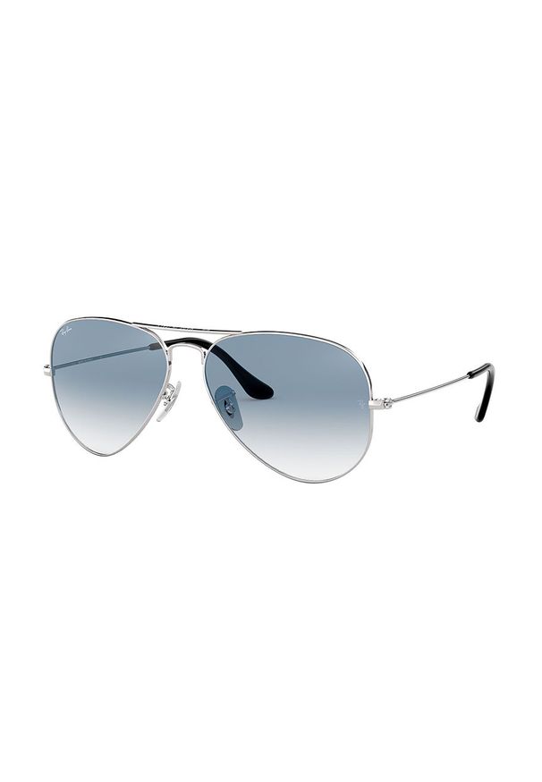 Ray-Ban - Okulary przeciwsłoneczne Aviator Classic. Kolor: szary. Materiał: syntetyk, materiał. Wzór: gładki