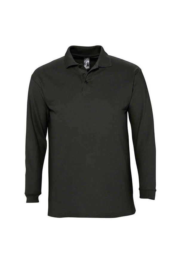 SOL'S - Koszulka Polo Z Długim Rękawem Dla Dorosłych Unisex Winter II. Okazja: na co dzień. Typ kołnierza: polo. Kolor: czarny. Długość rękawa: długi rękaw. Długość: długie. Styl: casual
