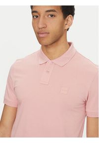 BOSS Polo Passenger 50507803 Różowy Slim Fit. Typ kołnierza: polo. Kolor: różowy. Materiał: bawełna