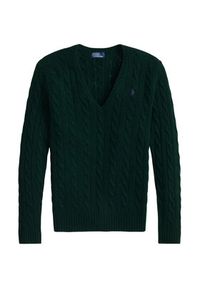 Polo Ralph Lauren Sweter 211971866009 Zielony Slim Fit. Typ kołnierza: polo. Kolor: zielony. Materiał: wełna