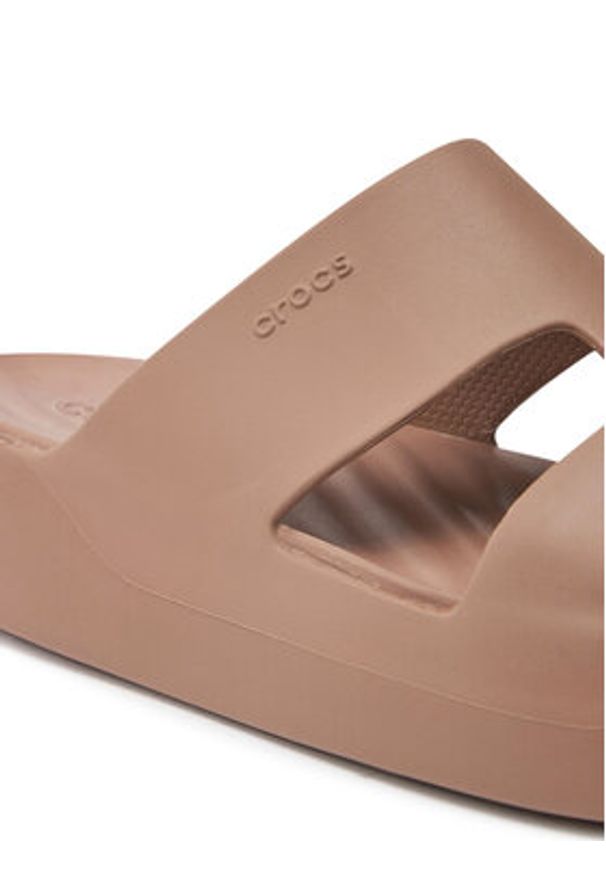 Crocs Klapki Getaway Platform H-Strap 209409 Beżowy. Kolor: beżowy. Obcas: na platformie