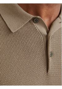 Jack & Jones - Jack&Jones Polo Cooper 12271483 Beżowy Regular Fit. Typ kołnierza: polo. Kolor: beżowy. Materiał: bawełna #7