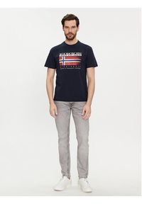 Napapijri T-Shirt S-Kreis NP0A4HQR Granatowy Regular Fit. Kolor: niebieski. Materiał: bawełna