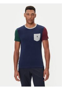 Polo Ralph Lauren T-Shirt 710849543003 Granatowy Custom Slim Fit. Typ kołnierza: polo. Kolor: niebieski. Materiał: bawełna #1