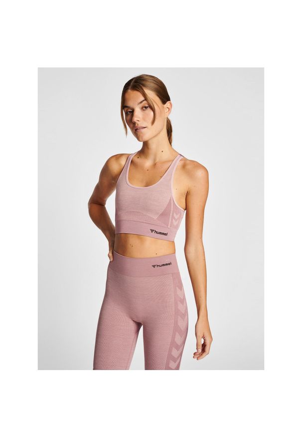 Stanik fitness cardio Hummel hmlClea. Kolor: fioletowy. Styl: elegancki