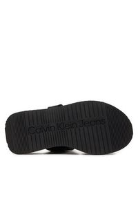 Calvin Klein Jeans Klapki Slide Double Strap Sandal Dc YW0YW01355 Czarny. Kolor: czarny. Materiał: materiał