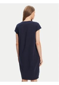 Tatuum Sukienka codzienna Kokena T2509.210 Granatowy Regular Fit. Okazja: na co dzień. Kolor: niebieski. Materiał: bawełna. Typ sukienki: proste. Styl: casual