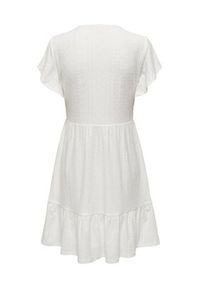 only - ONLY Sukienka codzienna 15289687 Biały Regular Fit. Okazja: na co dzień. Kolor: biały. Materiał: syntetyk. Typ sukienki: proste. Styl: casual #3