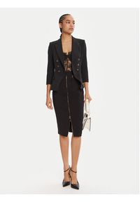Elisabetta Franchi Spódnica ołówkowa GO-134-56E2-V390 Czarny Regular Fit. Kolor: czarny. Materiał: syntetyk #5