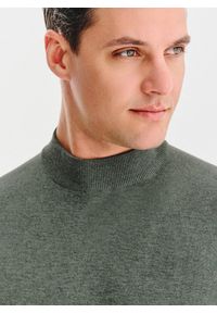 Pako Lorente - PAKO LORENTE - Półgolf męski w zielonym kolorze. Kolor: szary, zielony, czerwony, niebieski. Materiał: wiskoza, nylon. Wzór: ze splotem, gładki #8