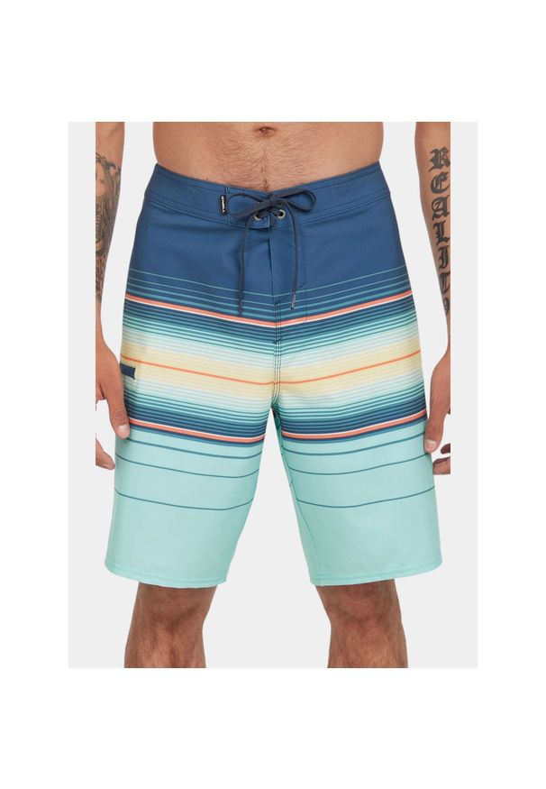 Boardshorty męskie O'Neill Hyperfreak Heat Stripe 21". Okazja: na plażę. Kolor: niebieski. Styl: sportowy