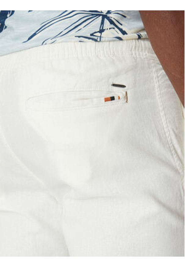 INDICODE Spodnie materiałowe Vitamin 60-333 Biały Slim Fit. Kolor: biały. Materiał: bawełna